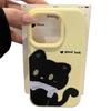 Scarf Black Cat Applicable Apple iPhone17 Mobile Phone Case 15 Glutinous Rice 14 Liquid 16 Cute 12 Large Hole 13 Women's
