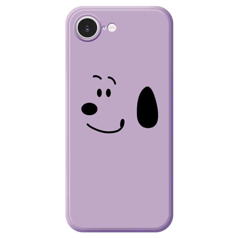 For iPhone 16e Case Simple Dog Pattern Printing Straight Edge TPU Phone Back Cover