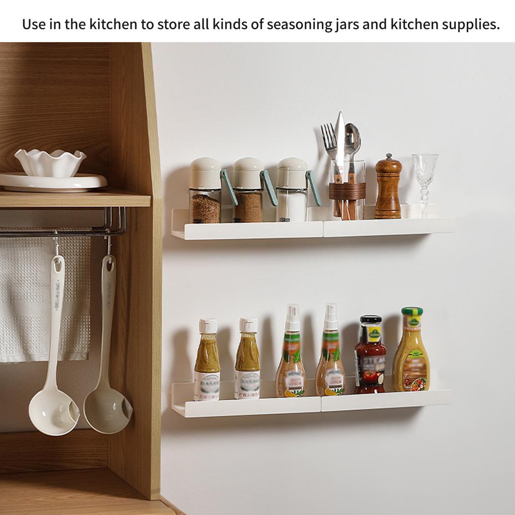 Multifunctional Storage Rack Punching-Free Bathroom Kitchen Storage Rack Lengthen Plastic Dormitory Cosmetics Holder