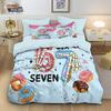3Pcs Ice Cream 67 Element Printed Down Duvet Cover Set, Multi Size Bedroom Bedding Decoration, Machine Washable