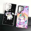 Pink Unicorn Rainbow Shockproof Phone Case for Samsung Galaxy S26 Edge S25 Ultra S24 FE S23 Plus S21 Cover Anti Fall Fundas