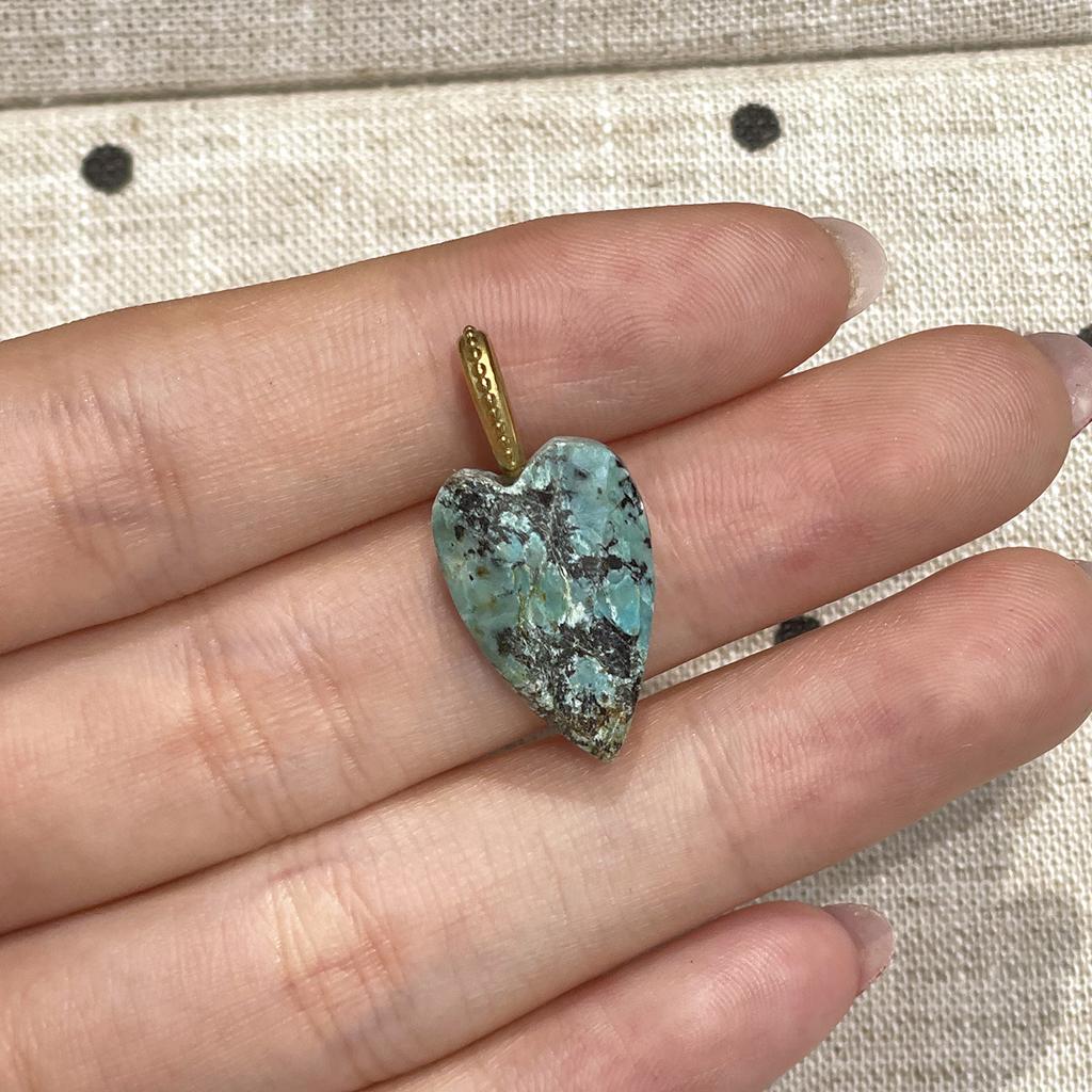 3 Stück, Natürlicher Stein Herz Facettierter Anhänger 12x30mm Vergoldete Strass-Öse Charme Für DIY Halskette Schmuckherstellung