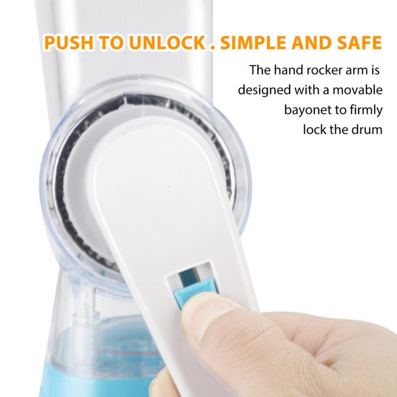 3 Drum Blades Cheese Grater Rotary Handheld Fruit Vegetable Slicer(Red)