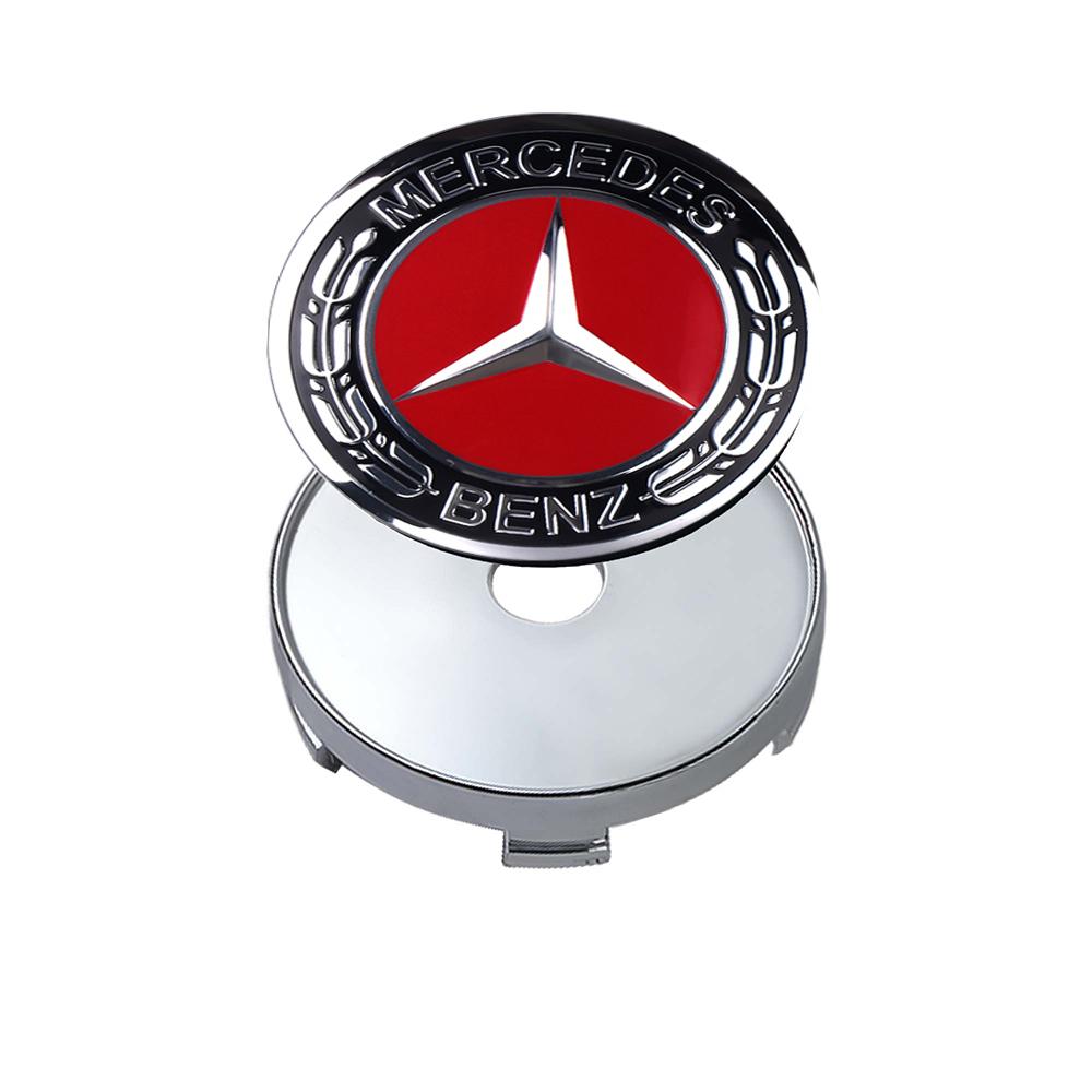 60/63/68mm Aluminum ABS Car Wheel Center HubCaps Tire Cover Stickers Benz Badge Decor For Mercedes Benz W204 W202 W212 W220 W205