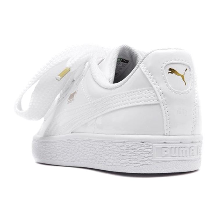 Puma Basket Heart Patent White Womens 363073-02