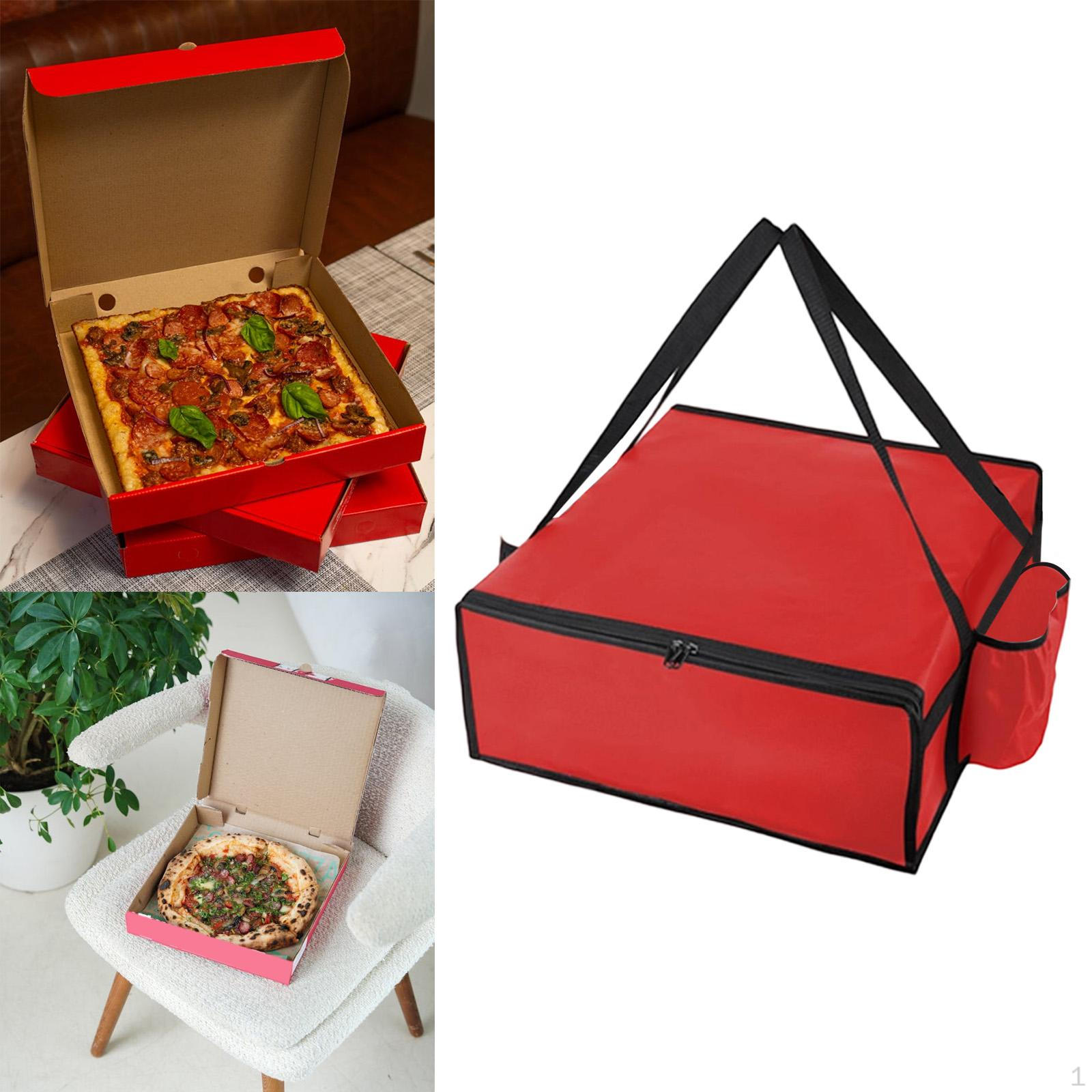 

Insulated Bag Food Delivery Fresh Keeping Pizza Warmer Red S