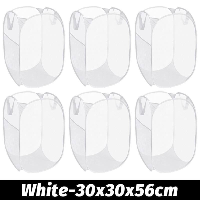 Folding Dirty Laundry Sorting Basket Washing FrameBathroomCloth MeshStorage BagFrame Bucket LaundryOrganizers Storage Pouch