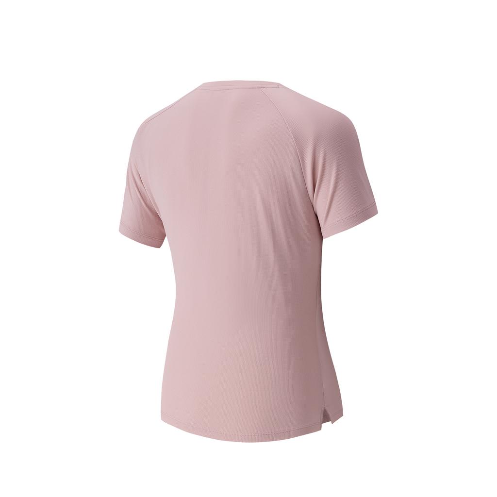 Anta Training Short Sleeve Quick Dry Knitted Top Summer T-Shirt Women tops Soft-Pink 962627116-6