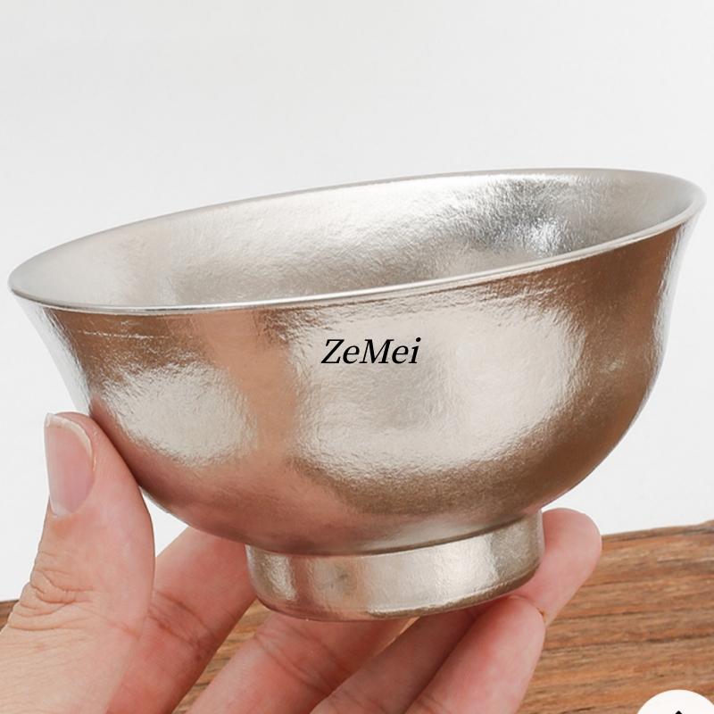 1Pcs Pure Titanium Double-Wall Salad Bowl,11.8 Cm Multicolor Home Breakfast Cheese Food Tableware,Snack Bowl Table Decoration