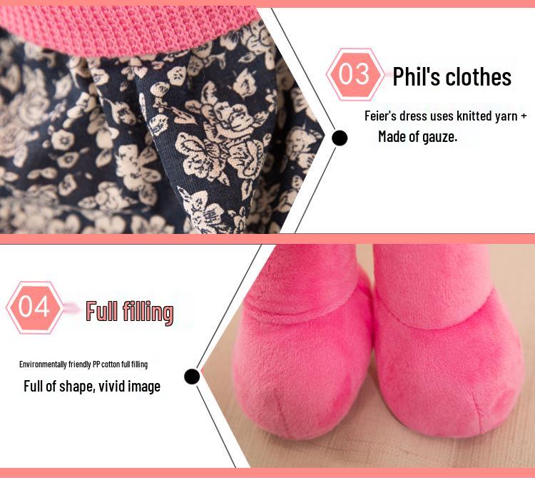 Phil Princess Plush Rag Doll - Changeable Cute Stuffed Toy for Girls
