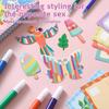 35Pcs Squeegee Art Kids Paint Kit, Diy Material Magic Reveal Rainbow Scratch Art