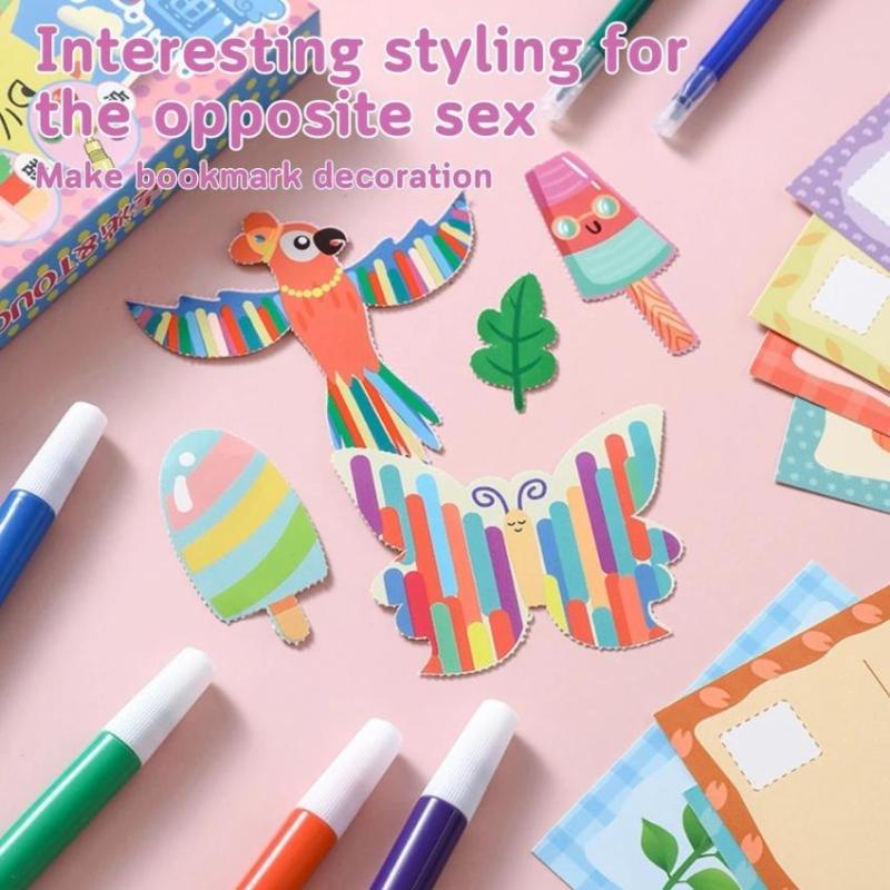 35Pcs Squeegee Art Kids Paint Kit, Diy Material Magic Reveal Rainbow Scratch Art