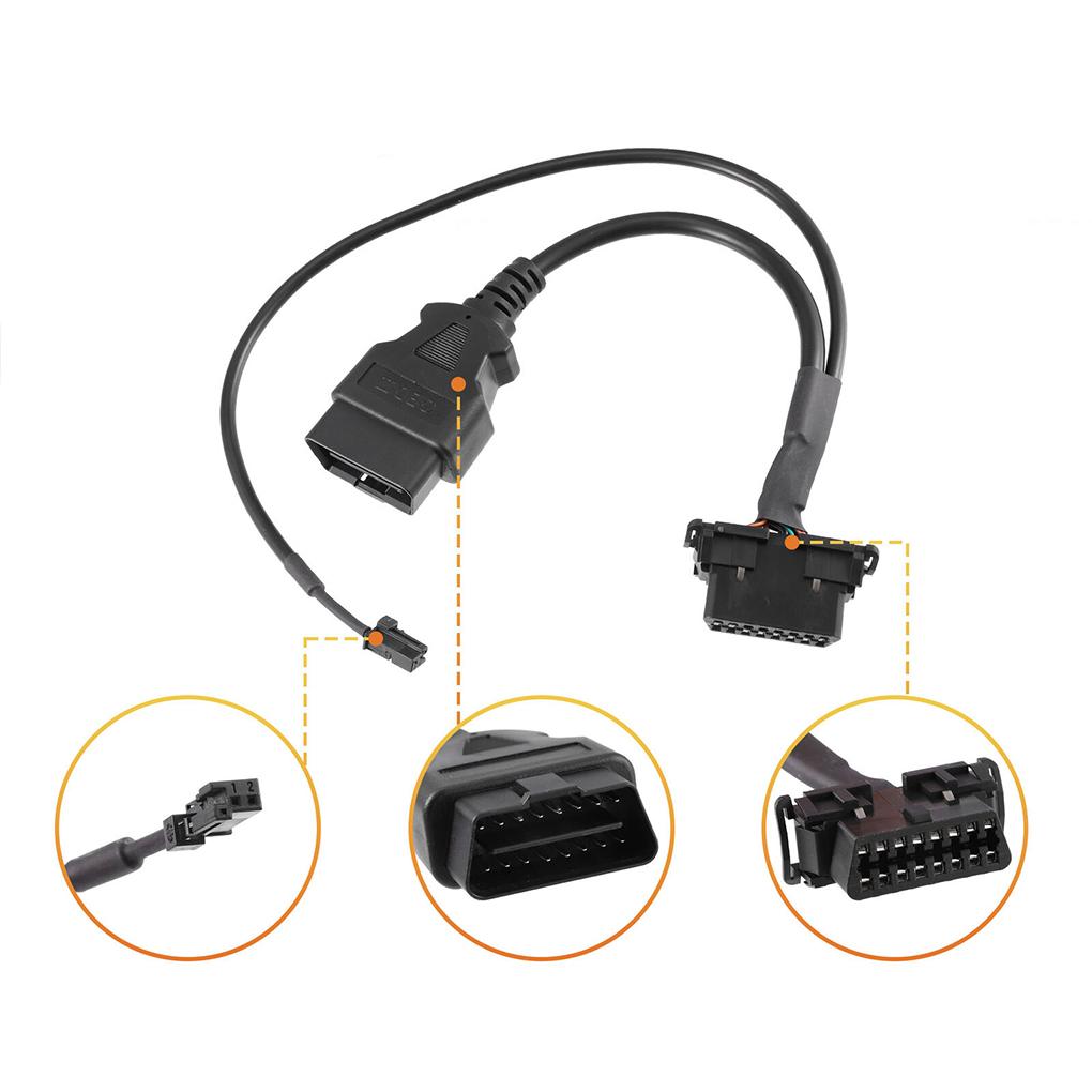 OBDII Extension Cable Solution For Diagnostic Troubleshooting Diagnostic Connector Cable Bypass Cable Adapter OBD OBDII