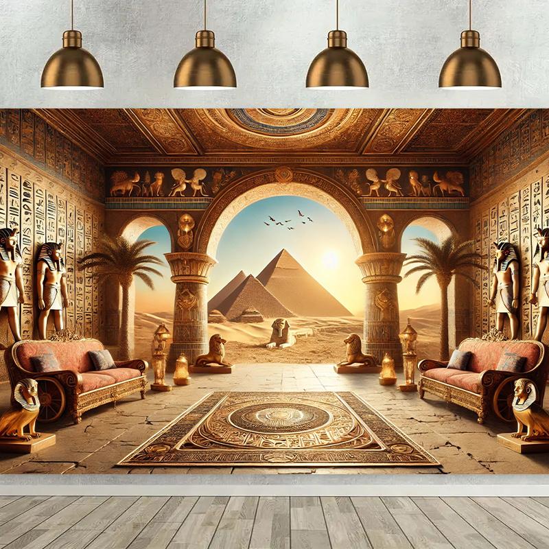 Scenery of the ancient Egyptian pyramids, suitable for wall decoration in living rooms, bedrooms and offices - S