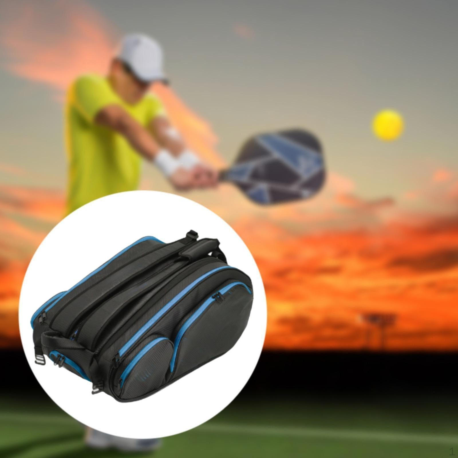 

Backpack for Tennis And Squash Rackets with Strap Travel Black White
