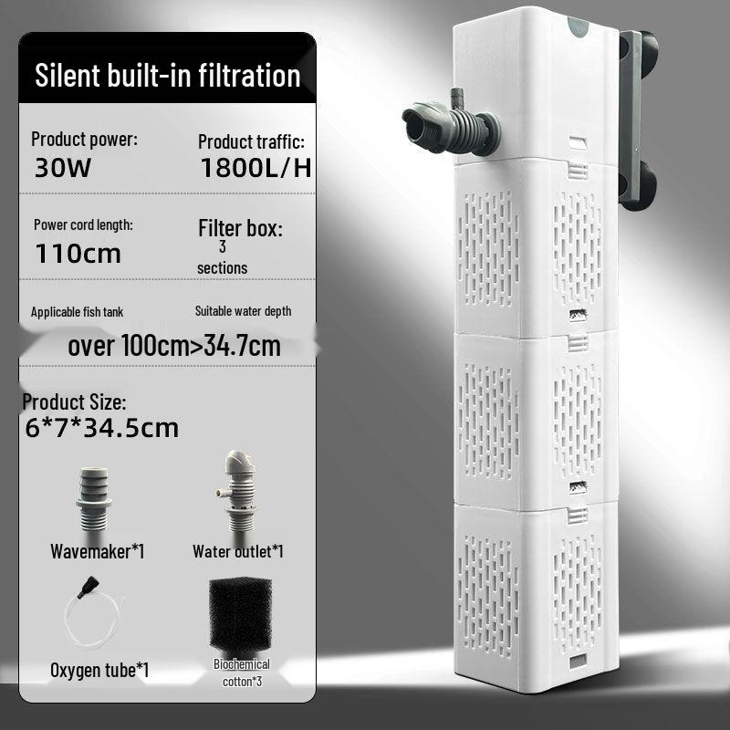 Acvariu mic All-in-One cu Filtru Silențios, Pompă și Sistem de Oxigenare