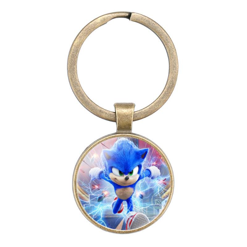 Sonic The Hedgehog Time Stone Keychain Cartoon Style Key Accessory Mix Material