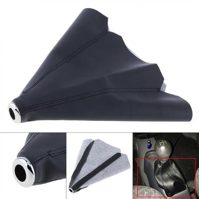 Universale da 15 mm in pelle PU per auto manuale leva del cambio collari leva pomello ghetta copertura antipolvere 4 colori