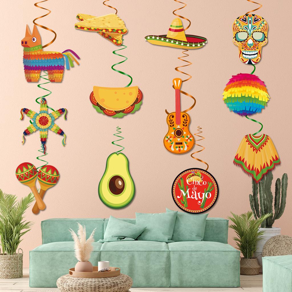 Festive Mexico Spiral Streamers For Party Venue Decorations With Material Paper