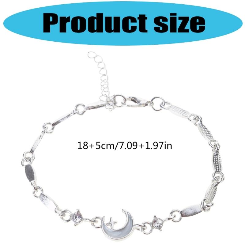 Fashionable Star Moon Pattern Jewelry Lightweight Comfort Chain Bracelet For Daily Wear And Special Occasion