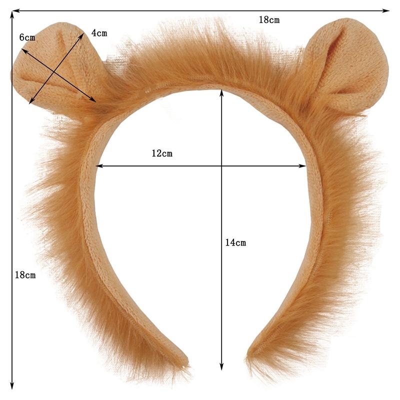 

1 Set Cosplay Accessories Children Boy Girls Animal Lion Cosplay Costumes Ears And Tail Headband Skirt Kit