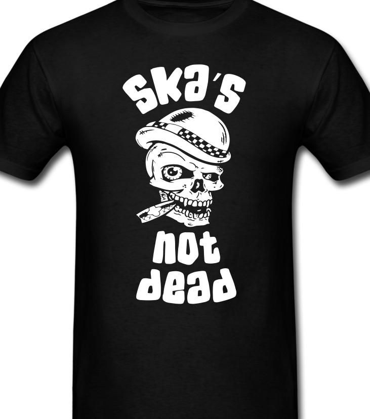 SKA not dead T shirt Jamaica Music Reggae Rastafarian Rebel Skull Tee XXXL