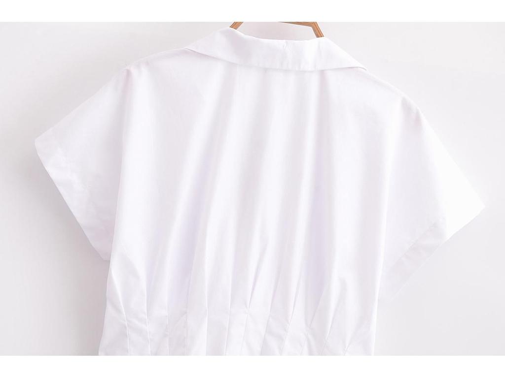 Spring 2025 Women's European & American Style Slim V-Neck Casual Shirt