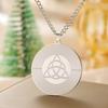 LIKGREAT Triquetra Symbol Pendant Necklace Stainless Steel Trinity Irish Celtic Witch Knot Amulet Religious Jewelry Gifts
