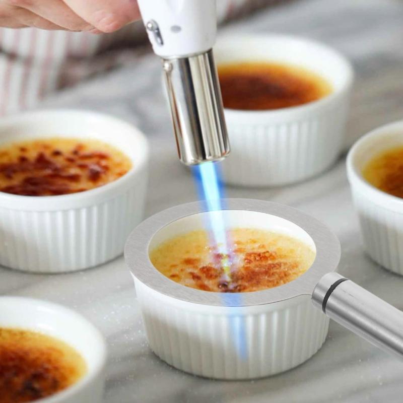 Anéis Profissionais de Aço Inoxidável para Brûlée Para Copos de Chá de Leite Ferramentas de Confeitaria Resistentes ao Calor Suprimentos para Loja de Sobremesas Casa