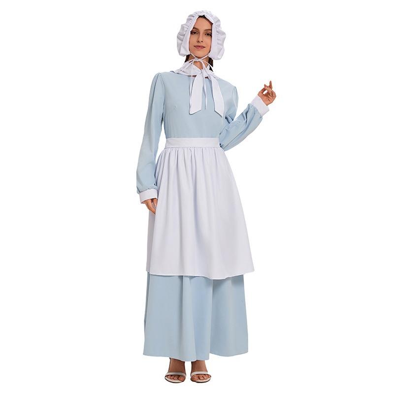 Halloween Farm Pastoral Farm Maid Maid Costume Medieval Cosplay Stage Costume Fashion
