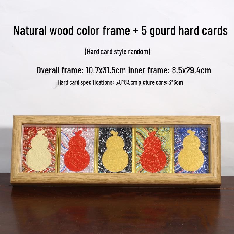 Brocade Calligraphy Ornament: Mini National Style Xuan Paper Pendant - Cultural and Creative Fortune Card Gift