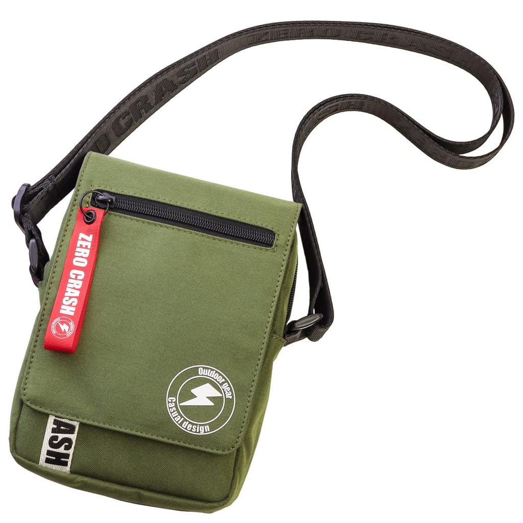 Shoulder bag for mini shoulder bag [Zero Crush] men, small, water-repellent, nylon, crossbody, [ZC-2010] (khaki)