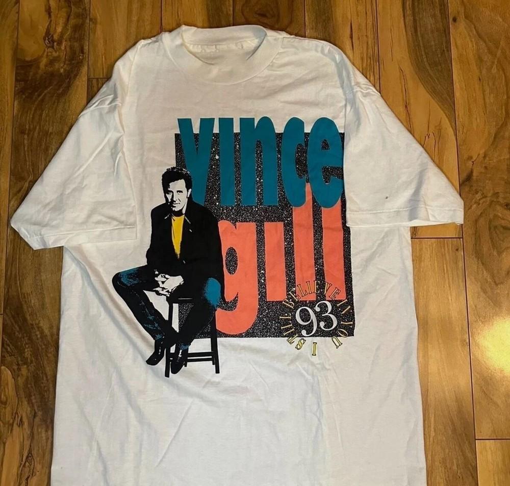 Vintage 1993 Vince gill I believe in you tour Shirt Unisex Tour S to 5XL Unisex T-Shirt XXXL