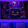 Alice Cheshire Cat Neon Black Light Tapestry Hanging Cloth Cool Wall Decoration Living Room Room Decoration