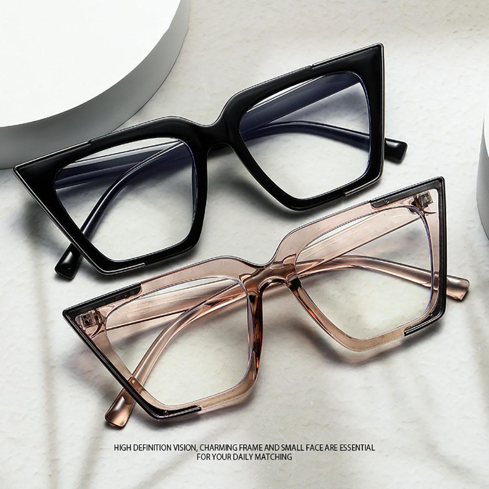 Cat Eye Glasses Stylish Luxury Optical Eyewear Blue Light Blocking Glasses Trendy Designer Square Glasses For Travel Stage
