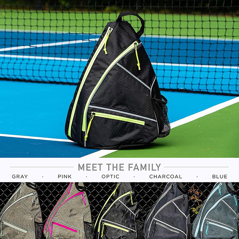Versatile Lightweight Crossbody Bag for Tennis, Badminton, and Pickleball Rackets with Large Capacity