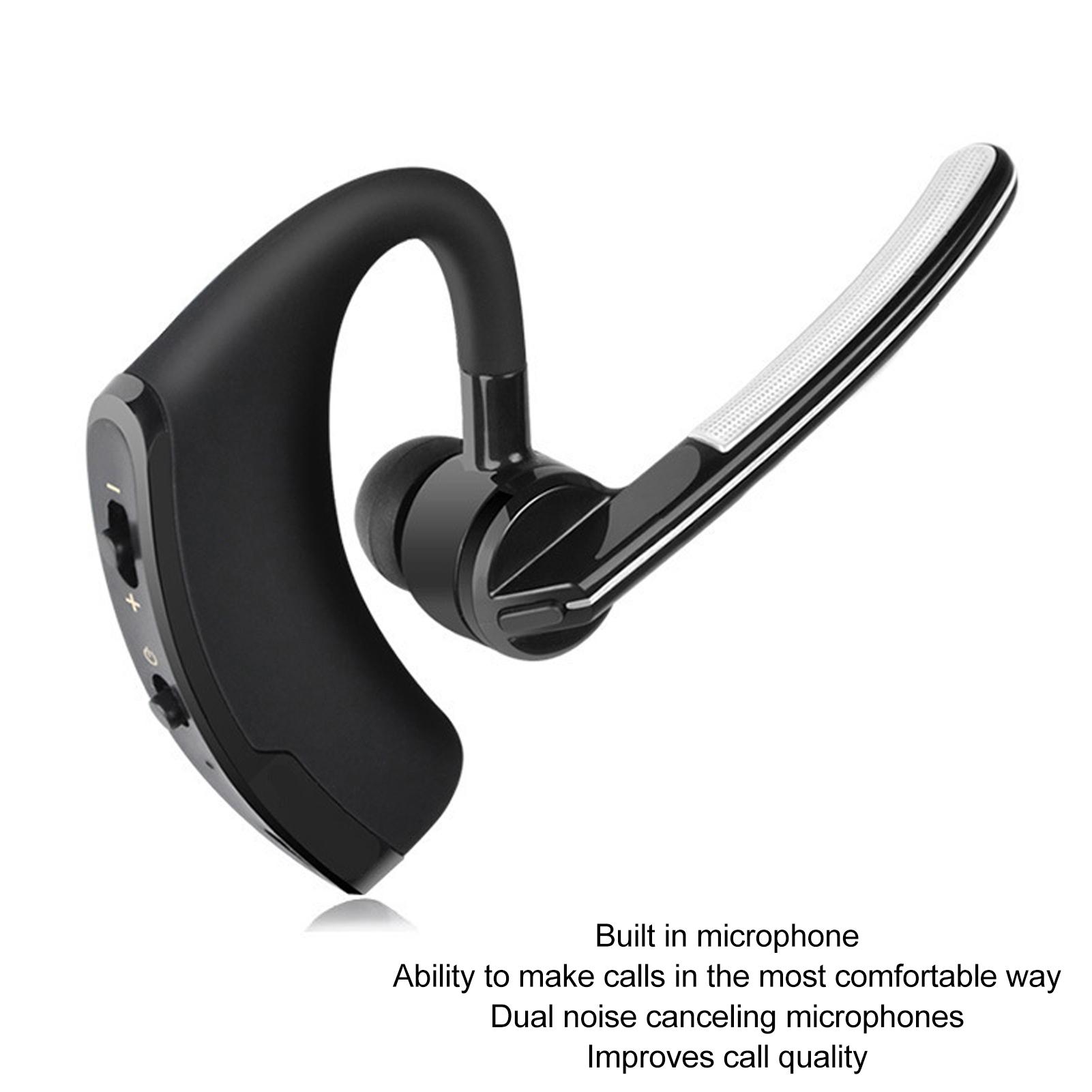

Bluetooth-гарнитура с многофункциональным шумоподавлением, функцией громкой связи, встроенным микрофоном, гарнитурой с одним ухом для вождения, бизнеса, офиса