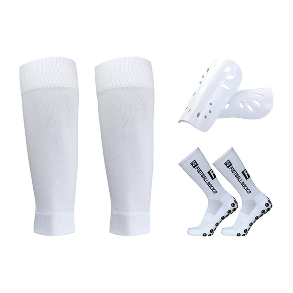 Anti Slip Soccer Socks Calf Sleeves and Leg Pads Set Outdoor Sport Running Stretch Socks Athletic