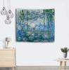 VIKAMA Monet Water Lilies Oil Painting Tapestry Impressionist Art Style Wall Hanging for Living Room Study Homestay Decor