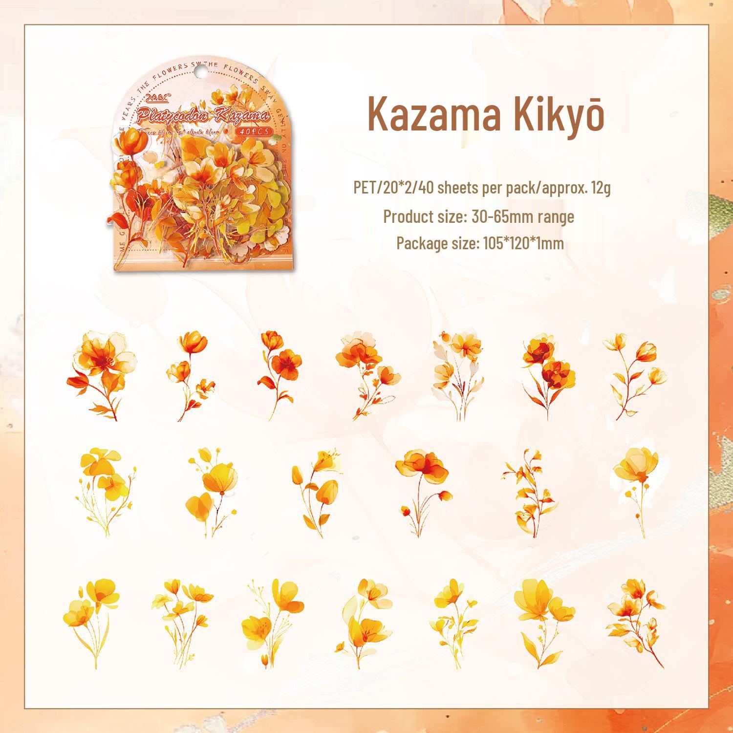 ZABC Border Flower Blooming Cloud Series Base Layer Colorful Decorative Sticker Pack