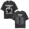 Vintage Washed Rapper Pitbull I'm Back Tour 2026 T Shirt North America Concert T-Shirt Unisex Clothing Music Fans Merch T-shirts
