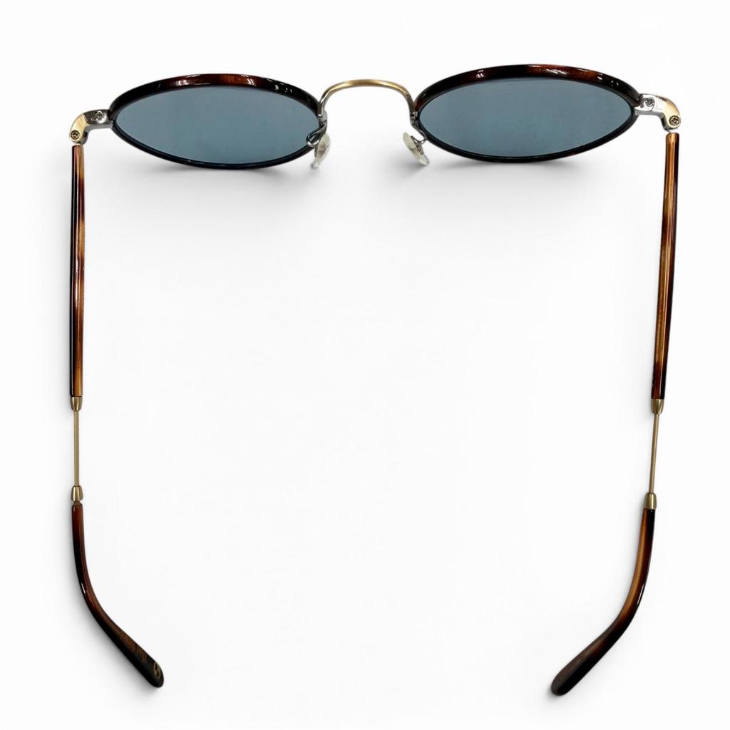 Tolle GARRETT LEIGHT Sonnenbrille Wilson Schildpattmuster Klares Braun Herren Gebraucht