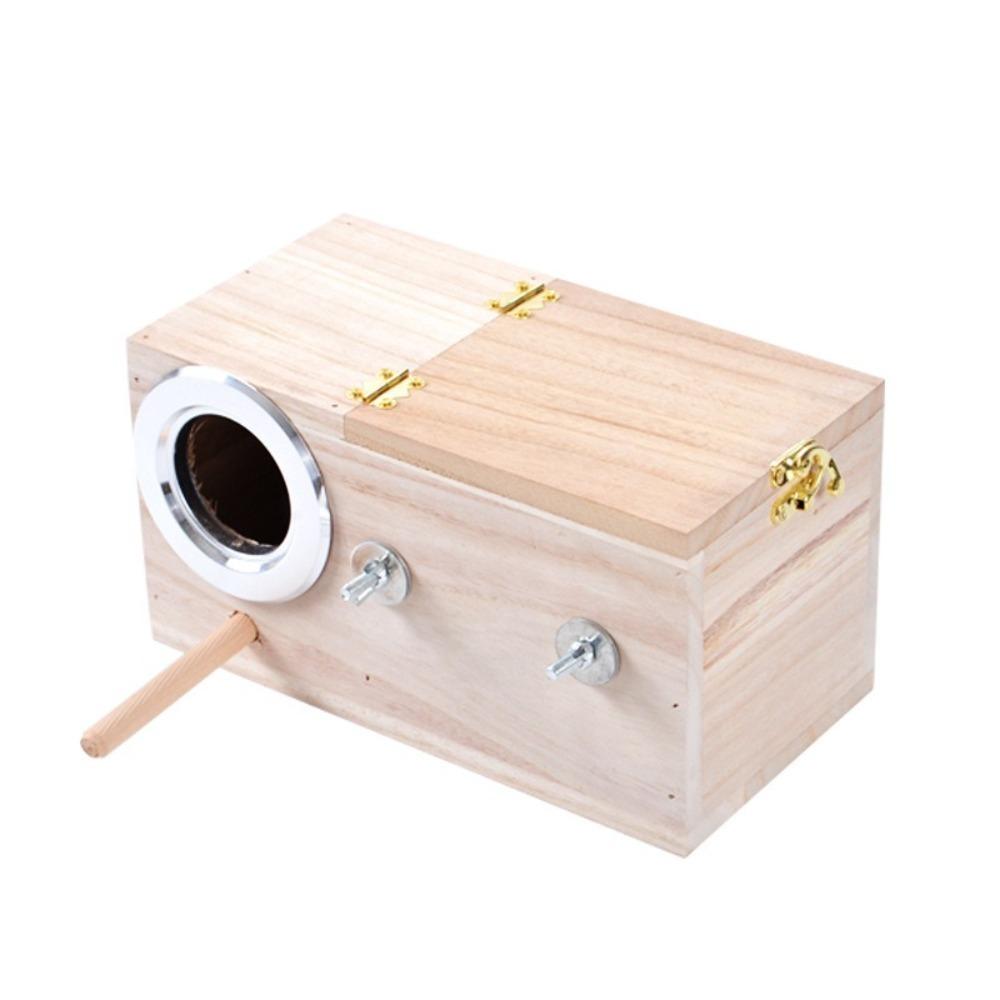 

Экологически чистое птичье гнездо из цельного дерева, принадлежности для птиц, новый ящик для разведения птиц, сад на открытом воздухе XL