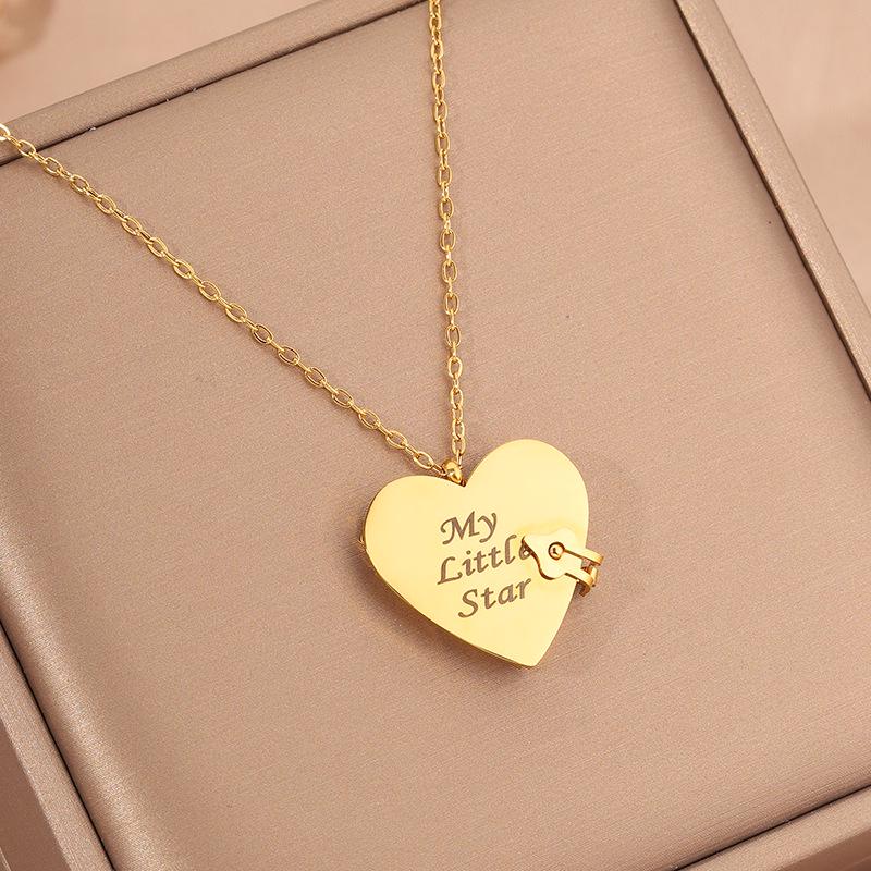 Titanium Steel Love Letter Pendant Necklace for Couples - Clavicle Chain for Girls.