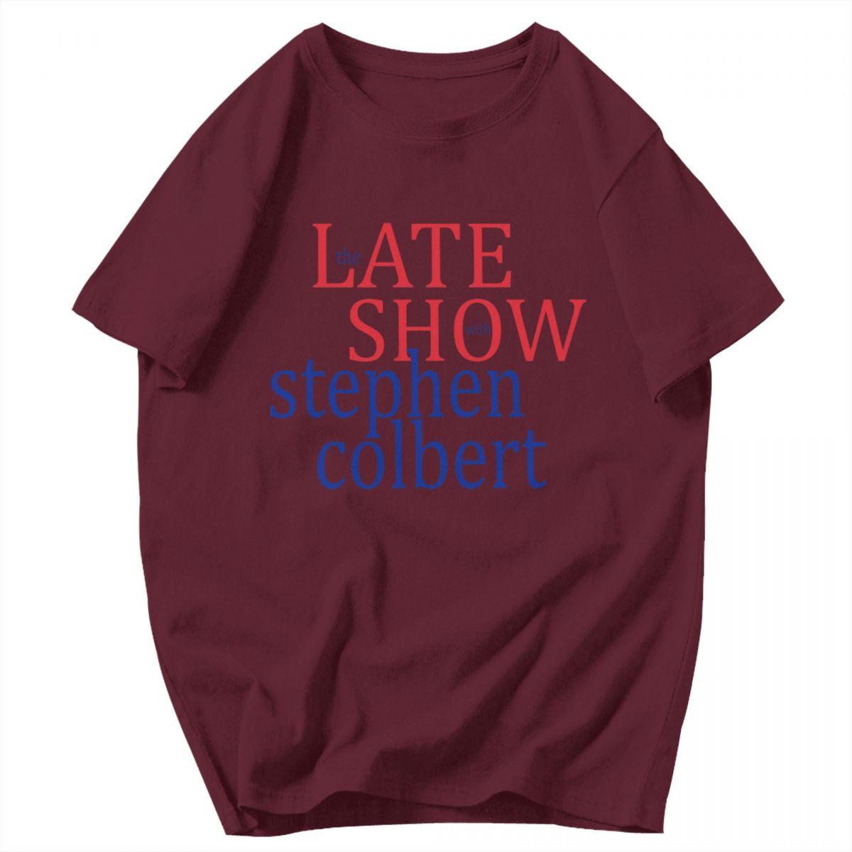 

Men T Shirt Stephen Colbert The Late Show Cotton Y2K Graphic Tees Unisex Clothes T Shirts S