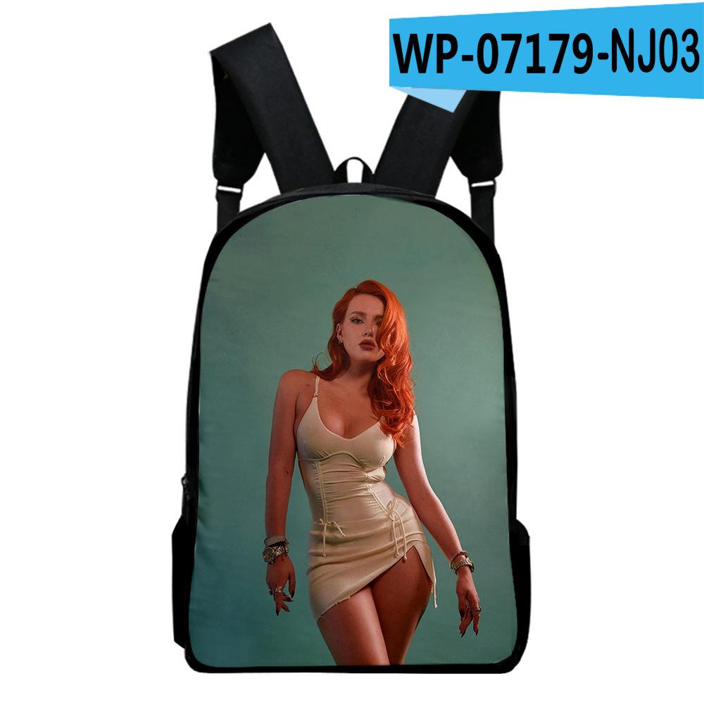 Sac à dos Cahier Classique Populaire Bella Thorne Sacs d'école pour élèves Impression 3D Oxford Imperméable Sacs à dos pour Ordinateur Portable Garçons/Filles