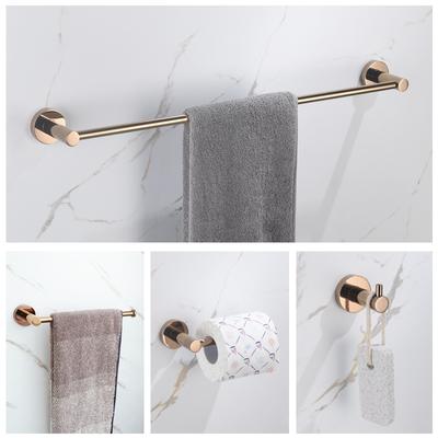 Rose Gold Stainless Steel Wall Towel Rack Toilet Paper Holder Wall Hook Bathroom Accessories