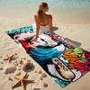 Custom Name Harley Quinn Stylish printed beach towel,a quick-drying, absorbent mat suitable for the beach, pool, gym, and travel fans gift