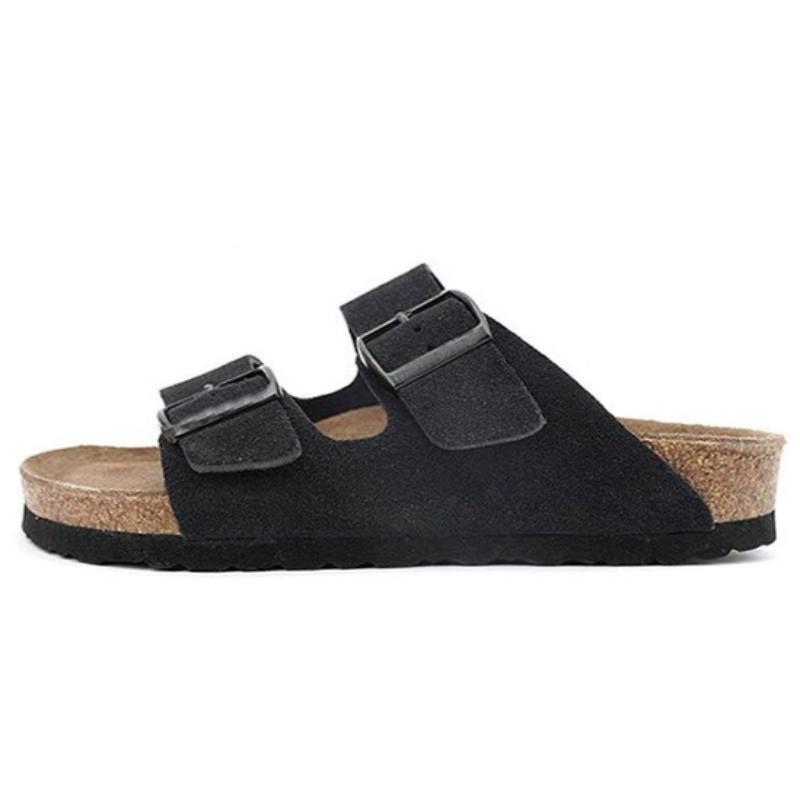 Fashion Sandals for Women Men Cork Footbed Adjustable Slides Slip On Summer Unisex Slippers with Arch Support