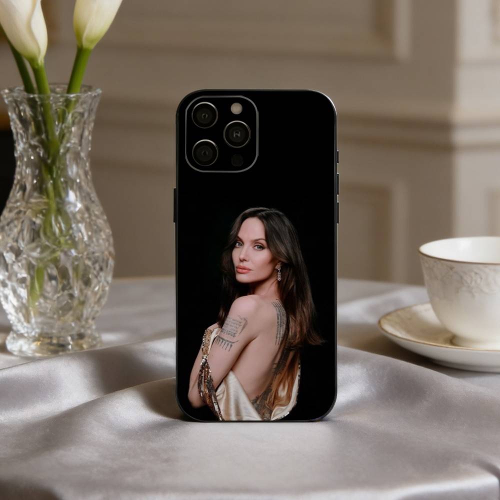 Bold A-Angelina J-Jolie Actress Phone Case For iPhone 17pro, 16,15,14,13,12,11 X XR Plus,Others Soft Black Cover